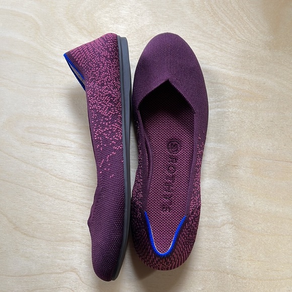 Retired Fig Python Purple Pink Ombré Flat Rothys Shoes Size 7.5 - Picture 3 of 5